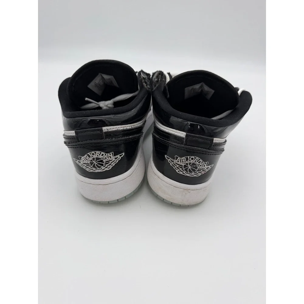 Air Jordan 1 Low Concord White Black Patent Leather DV1333-100 Kids 6Y